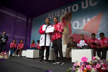 Cristhian Pacheco, bicampeón panamericano, recibió reconocimiento en Huancayo