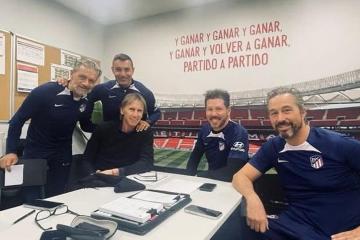 Grata visita: Simeone recibió a Gareca en Madrid
