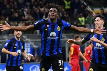 Inter venció a Lecce y sigue en la punta de la Serie A