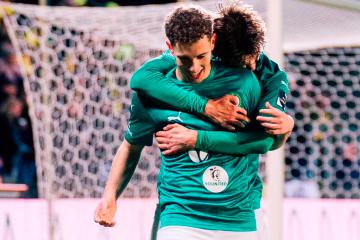 Aguilar fue titular en la goleada de Lommel en el ascenso belga
