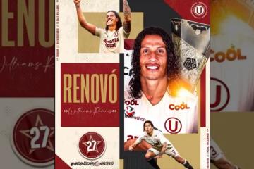 Universitario anunció la renovación de Williams Riveros por todo el 2024