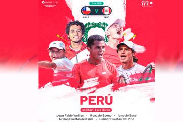 ¡Equipo confirmado! Conoce la alineación peruana para enfrentar a Chile en la Copa Davis
