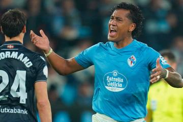 Tapia salió sentido en la eliminación del Celta de Vigo en Copa del Rey