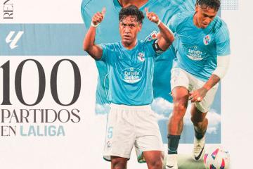 Celta de Vigo saludó a Renato Tapia por alcanzar 100 partidos en La Liga con el club