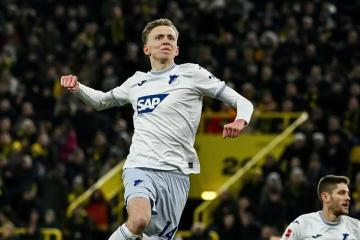 Borussia Dortmund perdió con Hoffenheim y suma una nueva derrota consecutiva en Alemania