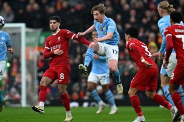 Liverpool y Manchester City igualaron 1-1 por la Premier League