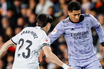 Real Madrid rescató empate de visita ante Valencia