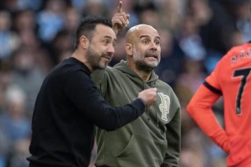 Guardiola: "Roberto de Zerbi está haciendo un trabajo increible"