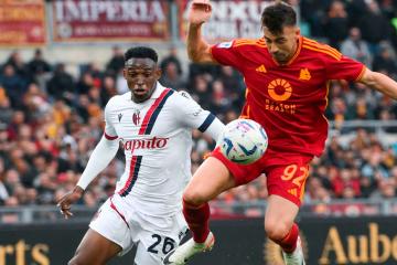 Bologna venció por 3-1 a AS Roma que corta una racha de tres partidos ganados