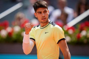 Alcaraz arrancó con el pie derecho en el Madrid Open 2024