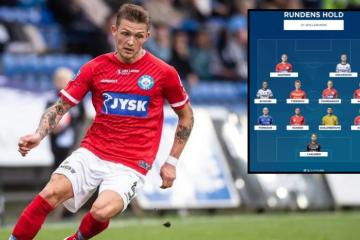 Oliver Sonne fue incluido en el once ideal de fecha de la Superliga danesa