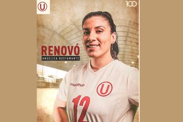 Angélica Bustamante renovó con Universitario para disputar la LNSV