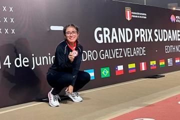 Cayetana Chirinos volvió a batir récord nacional U18 de 100 metros planos