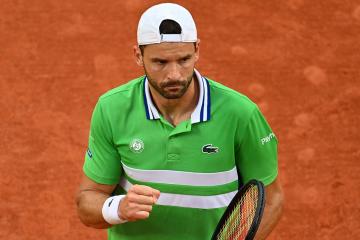 Grigor Dimitrov se metió a cuartos de final del Roland Garros