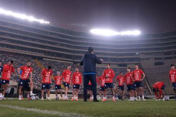 (FOTOS) Paraguay reconoció el Estadio Monumental y quedó listo para enfrentar a Perú
