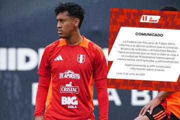 Renato Tapia no viajó con la selección a Estados Unidos