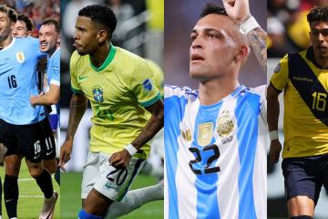 ¡Partidazos! Así se jugarán los cuartos de final de la Copa América