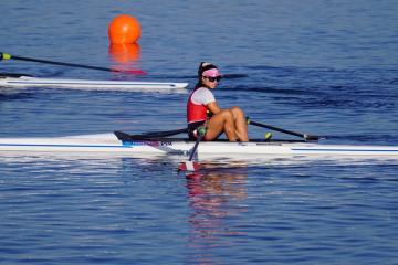 Adriana Sanguineti terminó en el quinto lugar de la semifinal C/D en remo