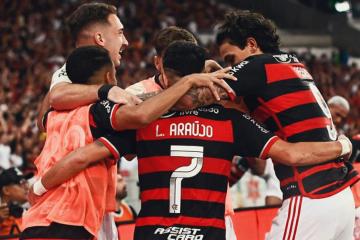 Flamengo sacó ventaja ante Palmeiras en los octavos de final de la Copa de Brasil