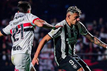 Botafogo empató ante Sao Paulo y puso en riesgo la cima del Brasileirao