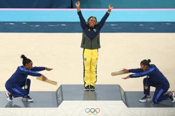 Brasileña Andrade superó a Biles en gimnasia en París 2024