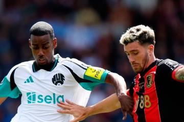 Newcastle empató 1-1 en su visita al Bournemouth