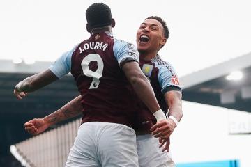 ¡Qué villano! Aston Villa ganó sobre la hora y, por ahora, comparte punta en Premier League