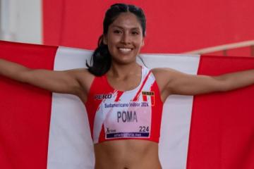Anita Poma se llevó la medalla de oro en los 1500 metros Campeonato Sudamericano de Atletismo U23