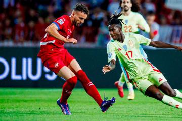 Serbia y España debutaron con un empate en la Nations League