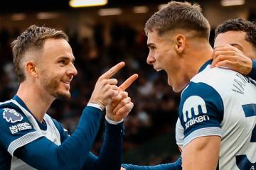 Tottenham goleó por 3-0 al Manchester United en Old Trafford