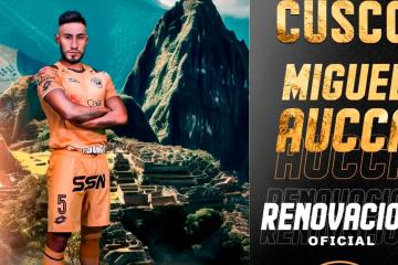 Cusco FC anunció la renovación de Miguel Aucca