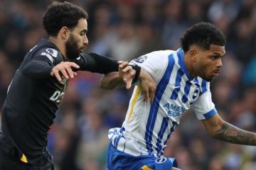 Brighton empató 2-2 con Wolves y cortó una buena racha en la Premier League
