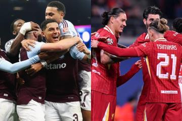 Aston Villa y Liverpool comandan la tabla general de la Champions