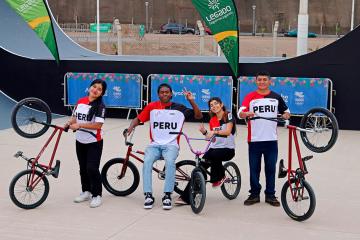 Equipo peruano de BMX freestyle va por el podio en Ayacucho 2024