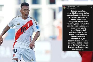 Christian Cueva envió contundente mensaje en relación a la investigación a Agustín Lozano