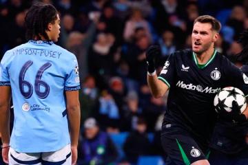 ¡Sigue sin levantar cabeza! Manchester City empató 3-3 con Feyenoord
