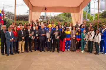 Comunidad Andina y COP homenajearon a delegaciones que compiten en Ayacucho 2024