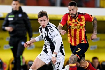 Lecce rescató agónico empate ante Juventus en la Serie A