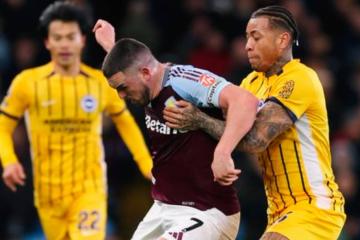 Aston Villa igualó 2-2 con Brighton