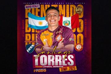 Chankas anunció el fichaje del defensa Santigo Torres