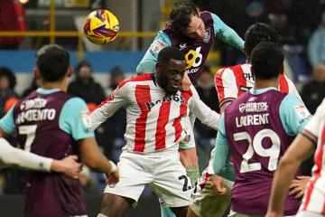 Burnley, sin Sonne, empató en casa ante Stoke
