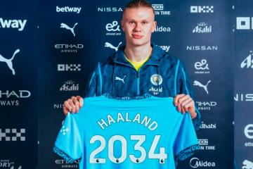 ¡Erling Haaland renovó con el City hasta el 2034!
