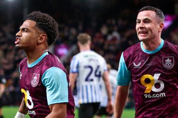 Con Sonne en la banca de suplentes, Burnley goleó a Sheffield Wednesday