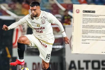 Universitario confirmó continuidad de Rodrigo Ureña tras pase frustrado a Belgrano