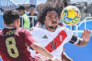 Perú cayó por 5-3 con Venezuela por la Copa América de fútbol playa