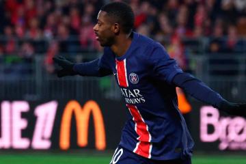 PSG derrotó 5-2 al Brest en la Ligue 1