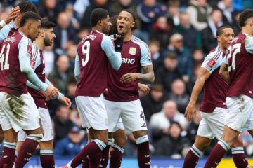 Aston Villa goleó y clasificó a semifinales de la Copa FA
