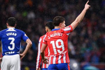 Atlético de Madrid venció por la mínima al Bilbao y es líder