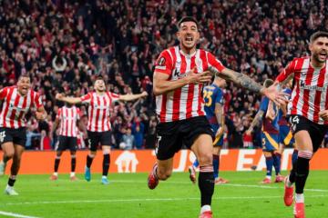 Athletic Club remontó y avanzó a cuartos de la Europa League tras derrotar a la Roma