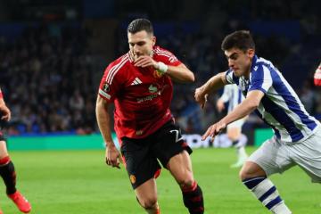 Manchester United rescata un empate ante Real Sociedad en la Europa League